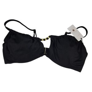 Shade & Shore Bikini Top Womens Bralette Removable Pads Textured Sweetheart Cute